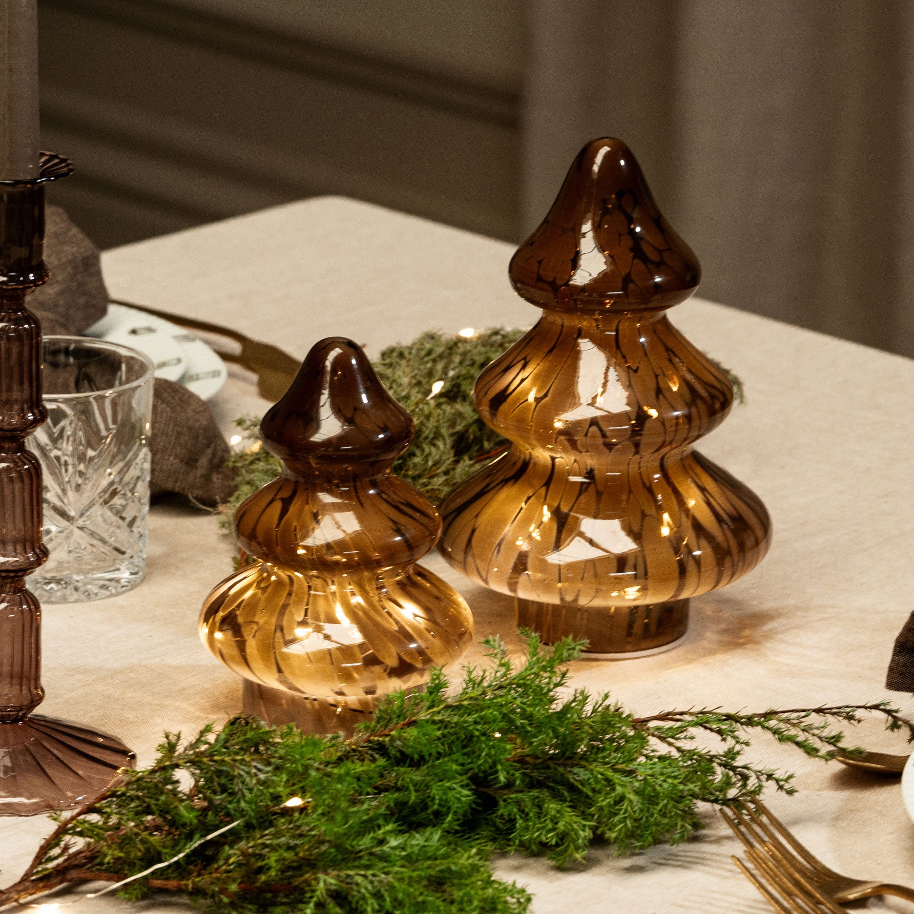 LED-Weihnachtsbaum aus Glas
